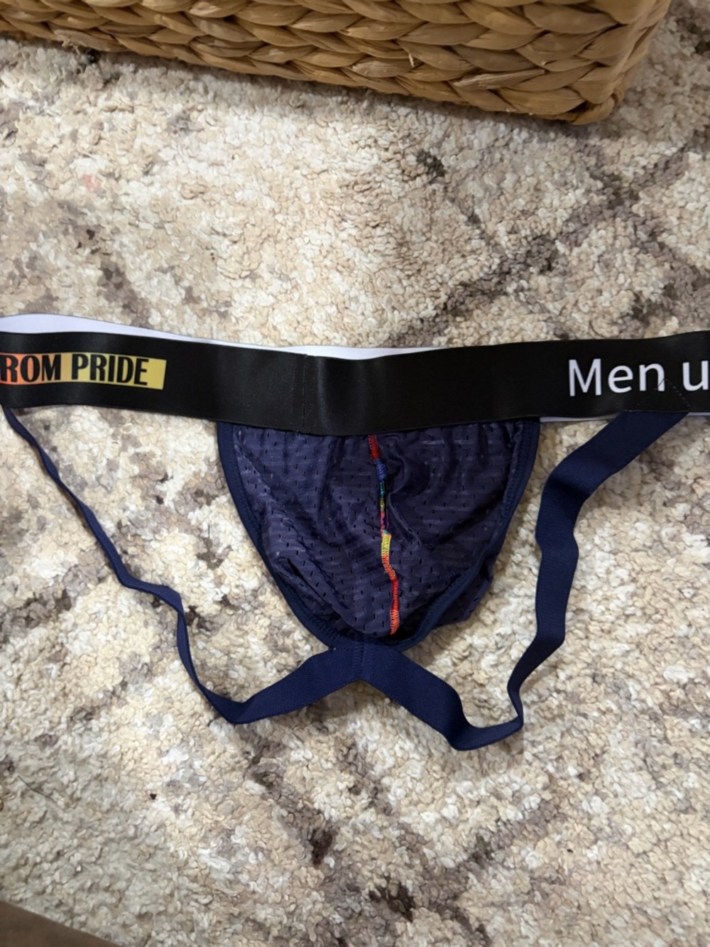 Men’s Navy Pride Jockstrap - Picture 2 of 5